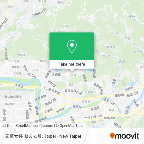 家庭女裝 修改衣服地圖