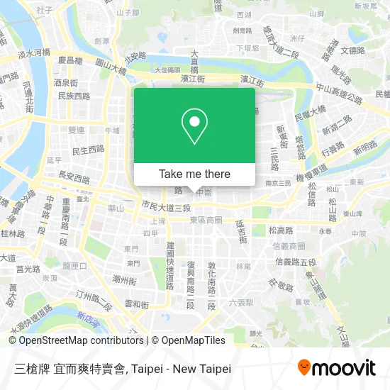 三槍牌 宜而爽特賣會地圖