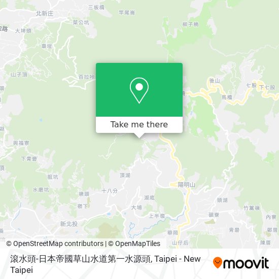 滾水頭-日本帝國草山水道第一水源頭地圖