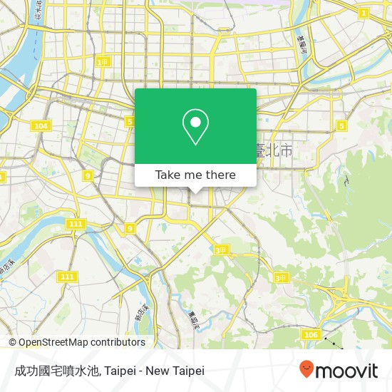 成功國宅噴水池 map