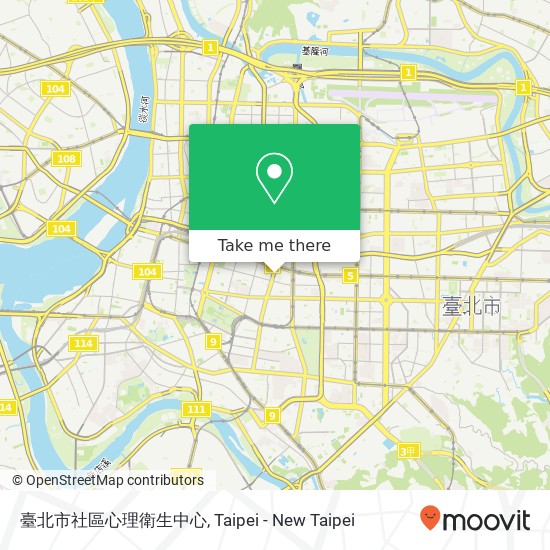 臺北市社區心理衛生中心 map