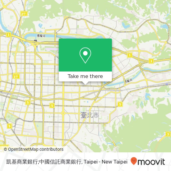 凱基商業銀行;中國信託商業銀行 map