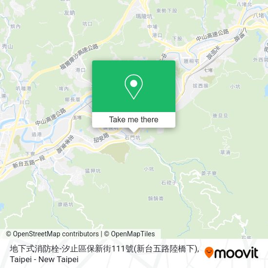 地下式消防栓-汐止區保新街111號(新台五路陸橋下)地圖