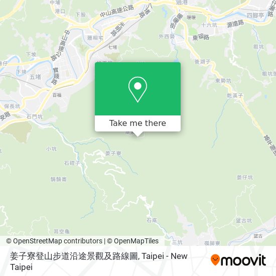 姜子寮登山步道沿途景觀及路線圖 map