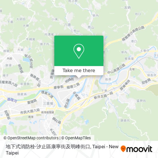 地下式消防栓-汐止區康寧街及明峰街口 map