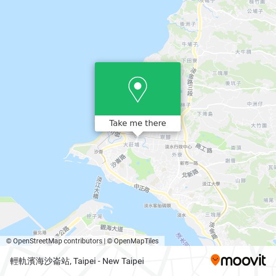 輕軌濱海沙崙站地圖