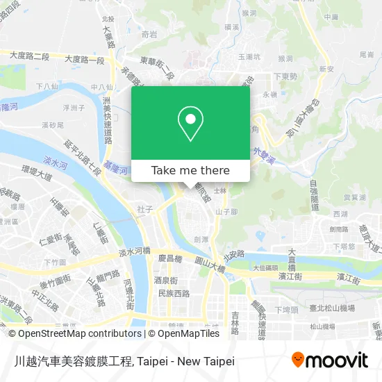 川越汽車美容鍍膜工程地圖