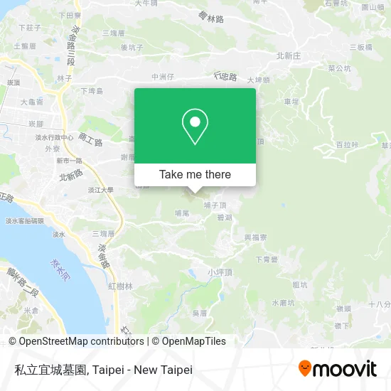 私立宜城墓園地圖