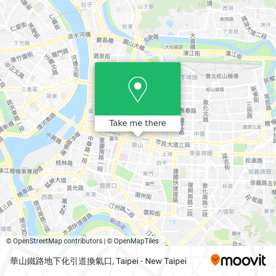 華山鐵路地下化引道換氣口 map