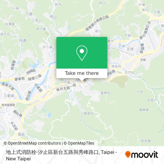 地上式消防栓-汐止區新台五路與秀峰路口地圖