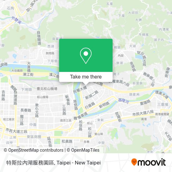 特斯拉內湖服務園區地圖