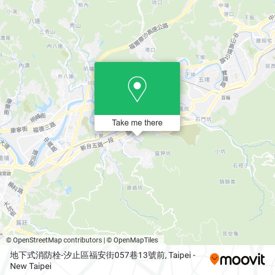 地下式消防栓-汐止區福安街057巷13號前地圖