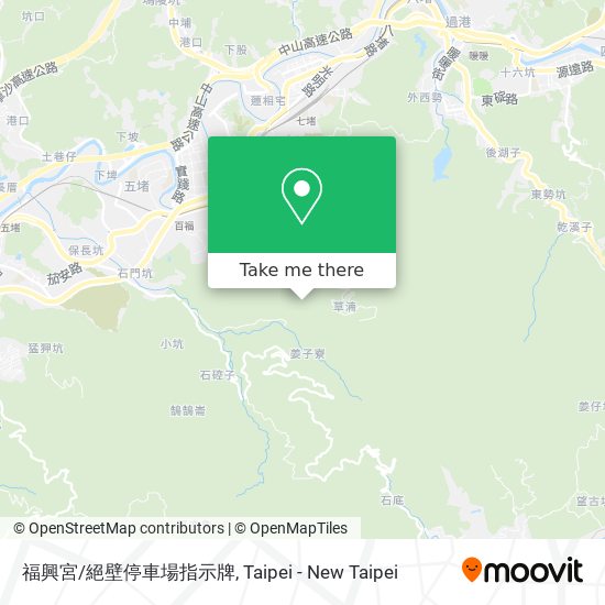 福興宮/絕壁停車場指示牌 map