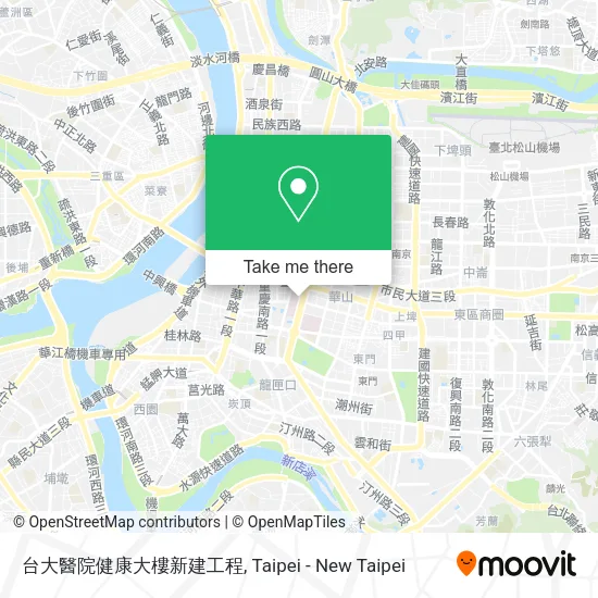 台大醫院健康大樓新建工程地圖