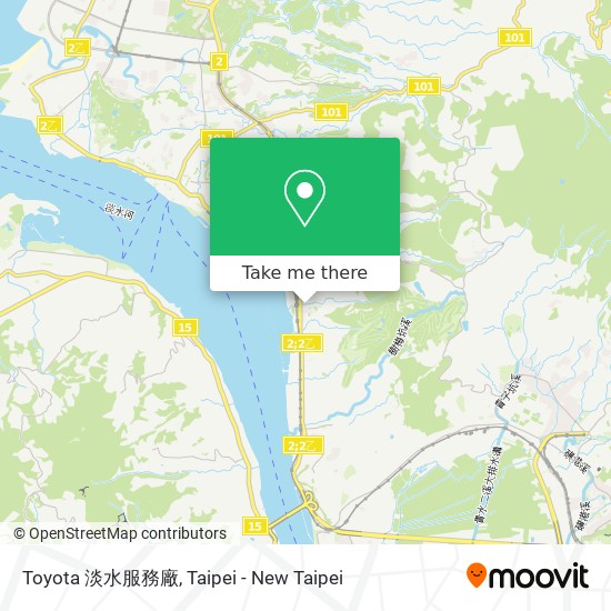 Toyota 淡水服務廠 map