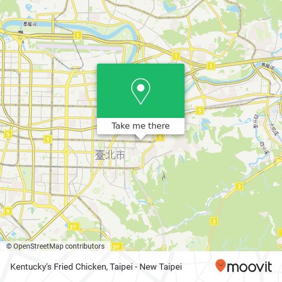 Kentucky's Fried Chicken map