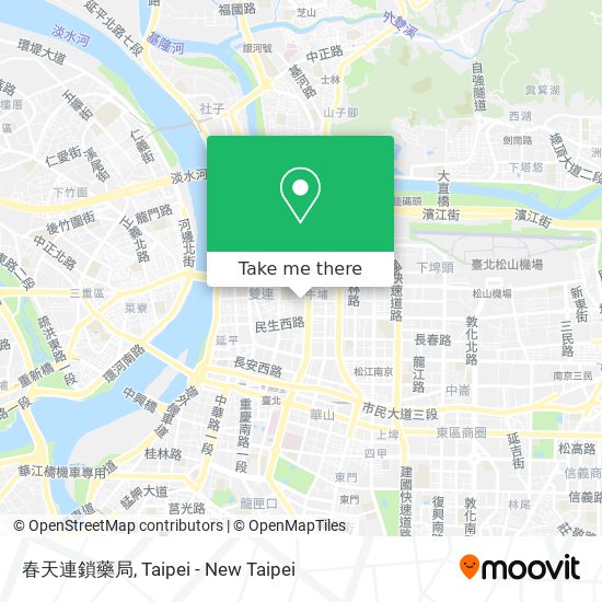 How To Get To 春天連鎖藥局in 中山區by Metro Bus Or Train