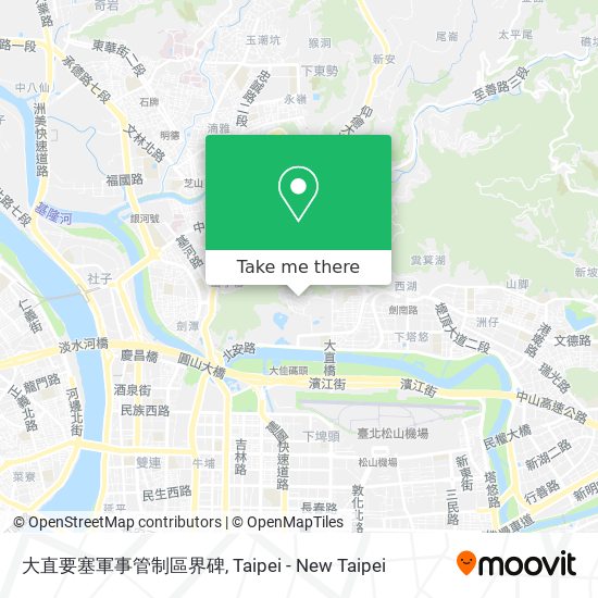 大直要塞軍事管制區界碑 map