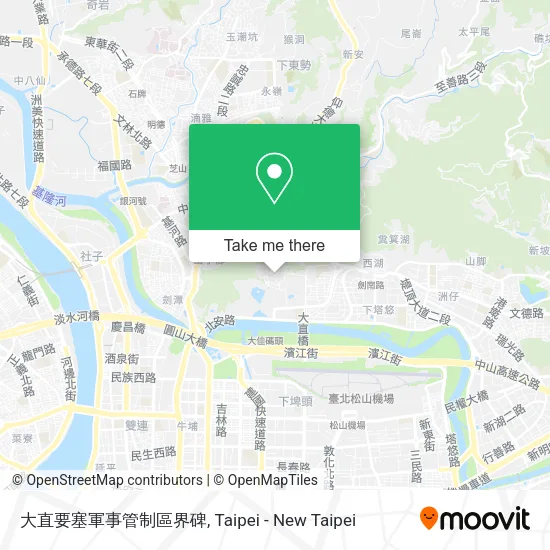 大直要塞軍事管制區界碑地圖