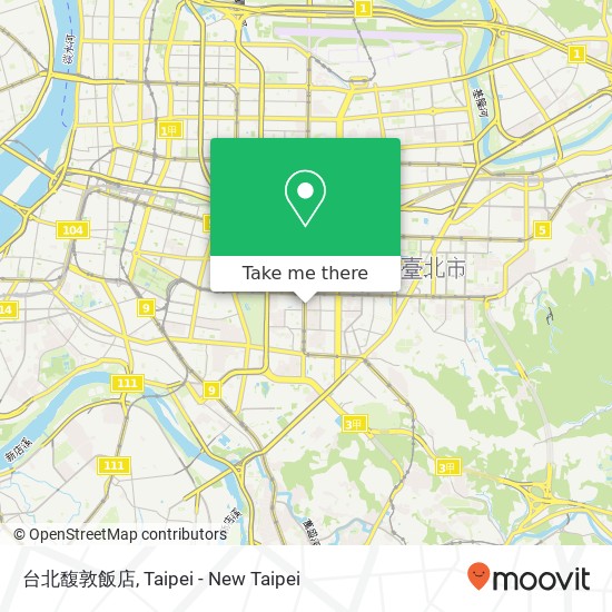 台北馥敦飯店地圖