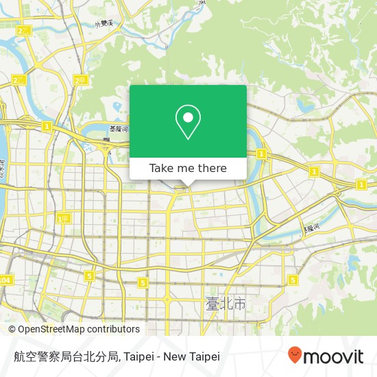 航空警察局台北分局地圖