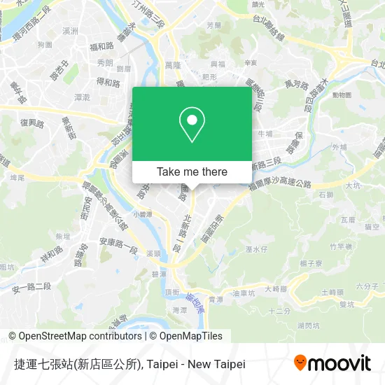 捷運七張站(新店區公所)地圖