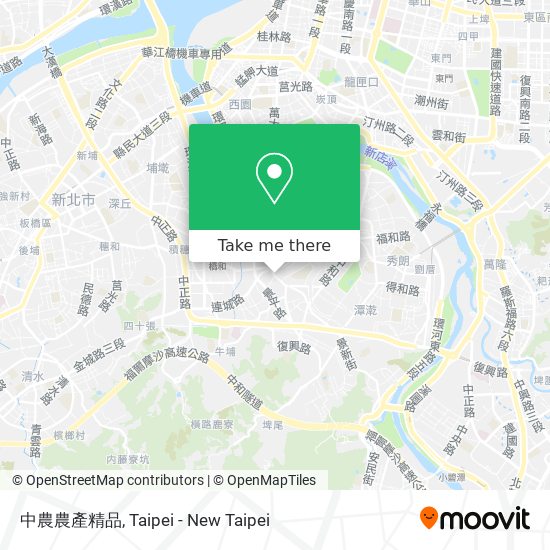 中農農產精品 map