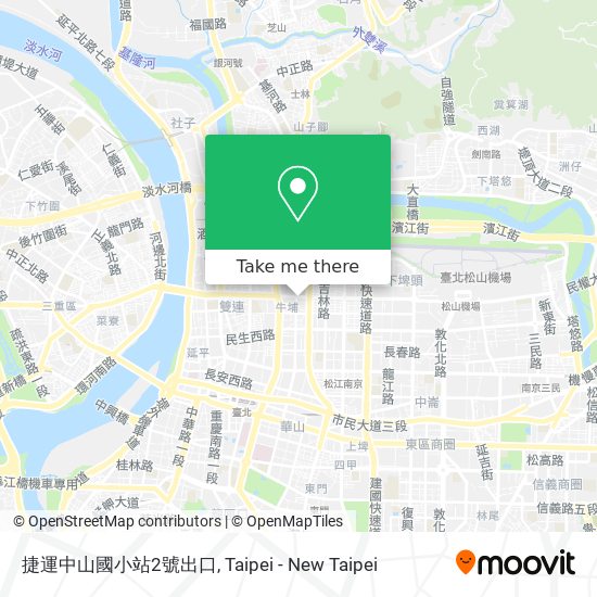 捷運中山國小站2號出口 map