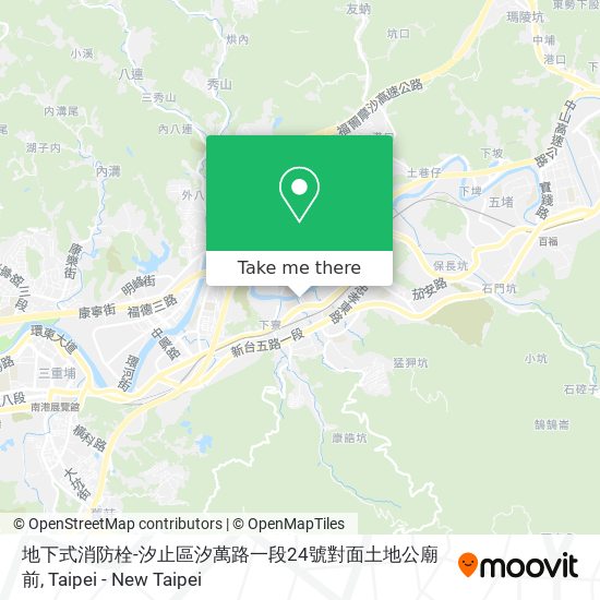 地下式消防栓-汐止區汐萬路一段24號對面土地公廟前 map