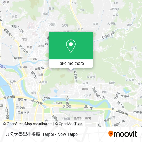東吳大學學生餐廳 map