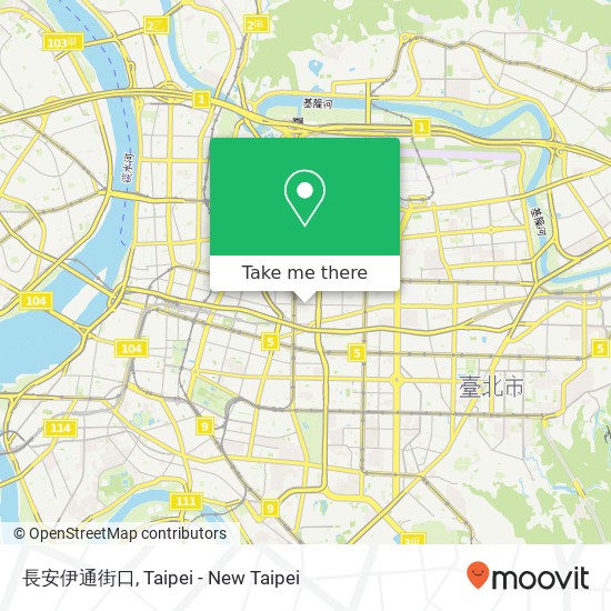 長安伊通街口 map