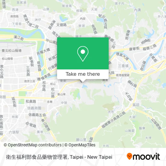 衛生福利部食品藥物管理署 map