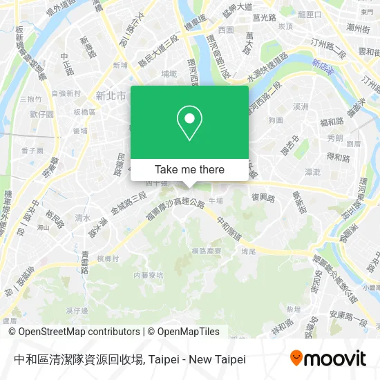 中和區清潔隊資源回收場地圖