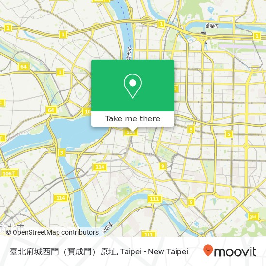 臺北府城西門（寶成門）原址 map