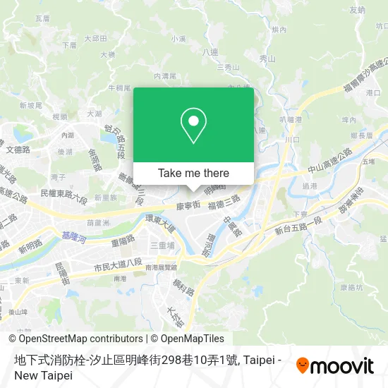 地下式消防栓-汐止區明峰街298巷10弄1號地圖