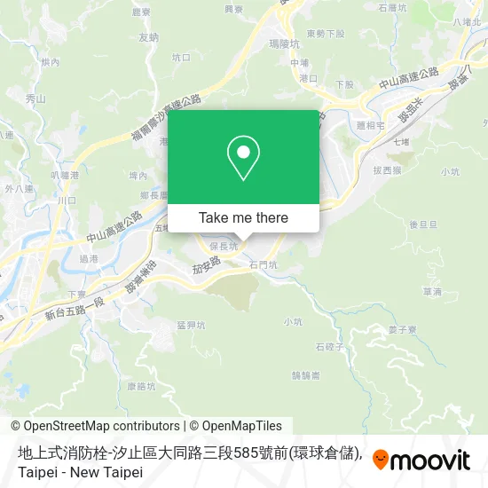 地上式消防栓-汐止區大同路三段585號前(環球倉儲)地圖