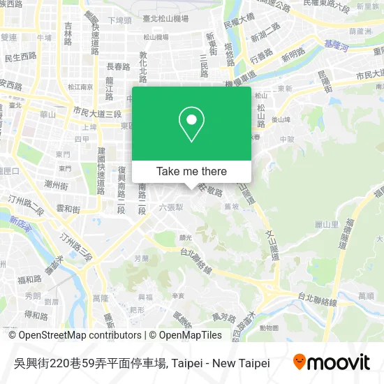 吳興街220巷59弄平面停車場地圖