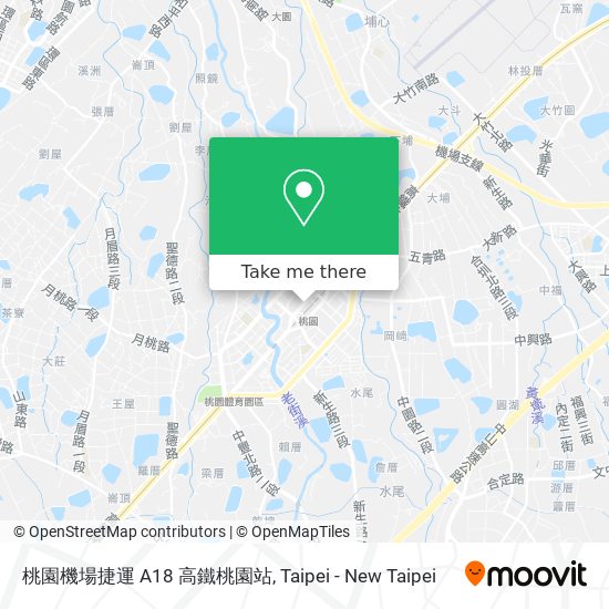 桃園機場捷運 A18 高鐵桃園站 map