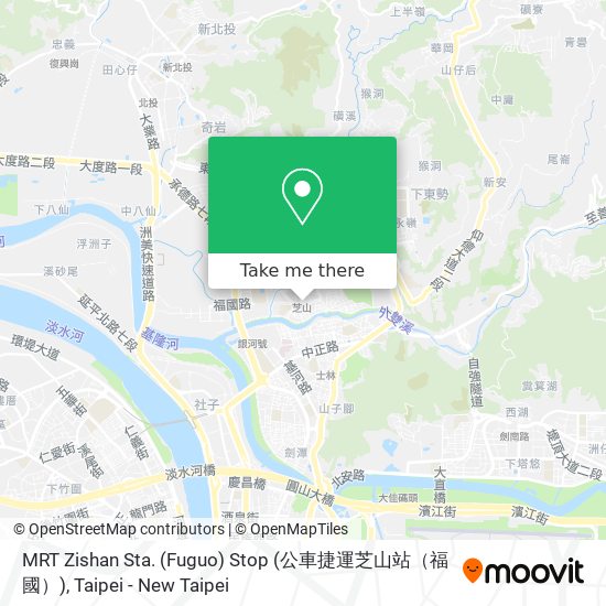 MRT Zishan Sta. (Fuguo) Stop (公車捷運芝山站（福國）) map