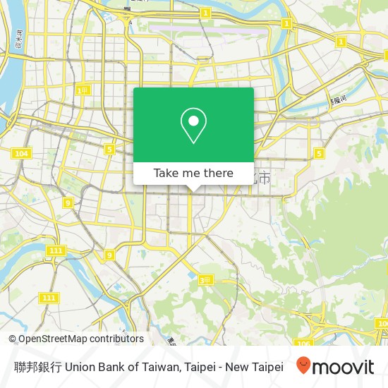 聯邦銀行 Union Bank of Taiwan map