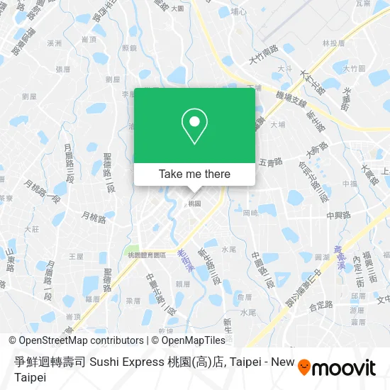 爭鮮迴轉壽司 Sushi Express 桃園(高)店地圖