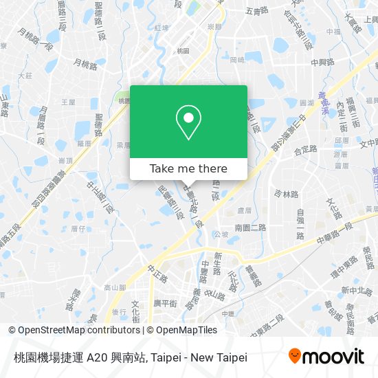 桃園機場捷運 A20 興南站 map