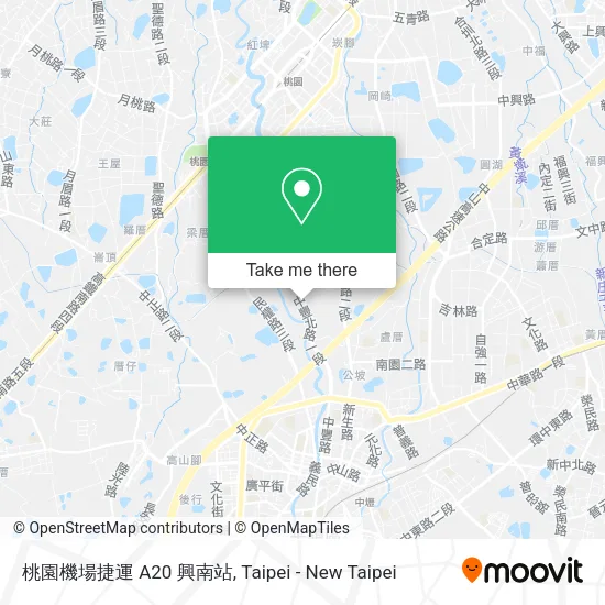 桃園機場捷運 A20 興南站地圖