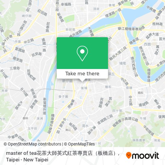 master of tea花茶大師英式紅茶專賣店（板橋店） map