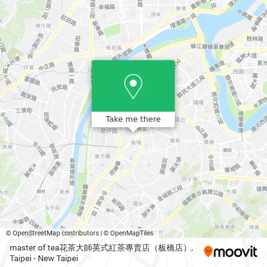 master of tea花茶大師英式紅茶專賣店（板橋店）地圖