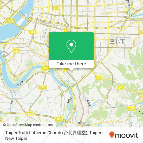 Taipei Truth Lutheran Church (台北真理堂)地圖