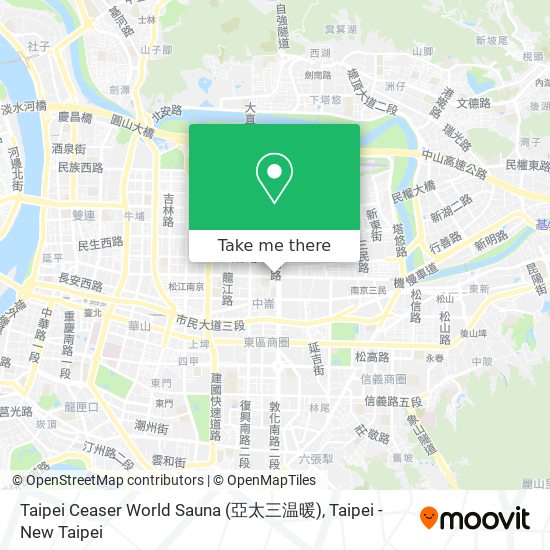 Taipei Ceaser World Sauna (亞太三温暖) map