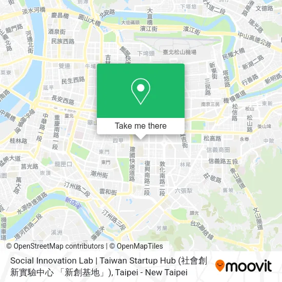 Social Innovation Lab | Taiwan Startup Hub (社會創新實驗中心 「新創基地」) map