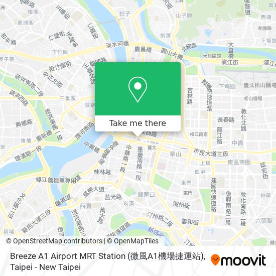 Breeze A1 Airport MRT Station (微風A1機場捷運站) map