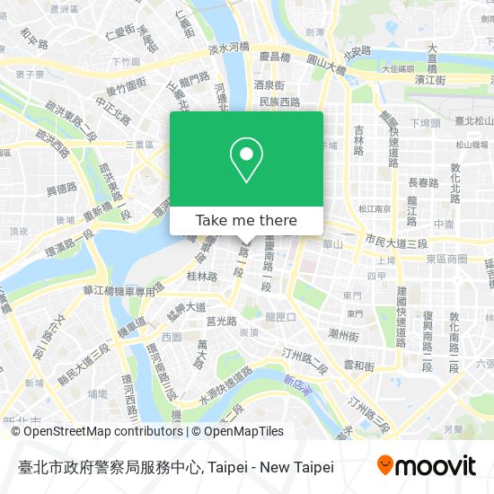 臺北市政府警察局服務中心 map